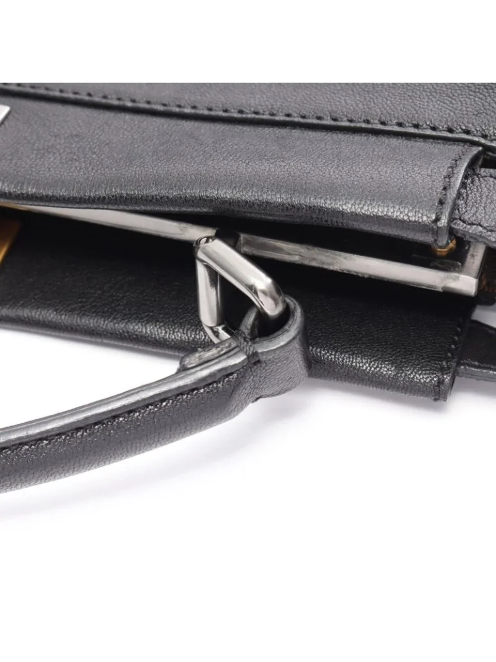 Fendi Handbag Peekaboo Large 2-Way Black Leather